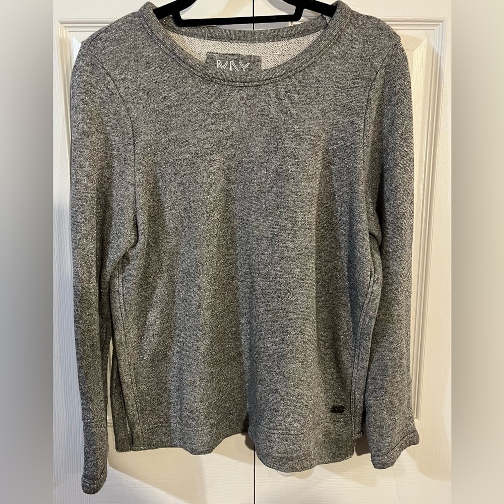 Marc New York Performance Women’s Sweatshirt Grey Metallic Side Openings Size M